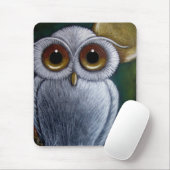 WHITE FANTASY OWL Mousepad Muismat (Met muis)