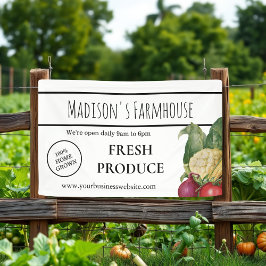 White Farmhouse Produce Boerderij Business Banner