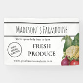 White Farmhouse Produce Boerderij Business Banner (Horizontaal)