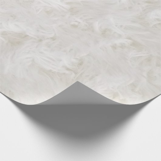 White Faux Fur Cadeaupapier (Hoek)