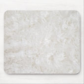 White Faux Fur Muismat (Voorkant)