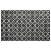 White Faux Glitter Geometric Pattern on Black Stof (Yard (91,4 cm))