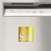 White Faux Gold Merry-kerst Magnet (Insitu (Vaatwasser))