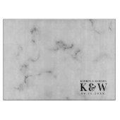 White Faux Marble Snijplank (Voorkant)