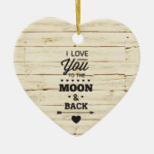 White Faux Wood Keramisch Ornament (Voorkant)