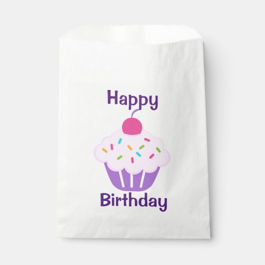 White Favor Bag/Cupcake Bedankzakje (Voorkant)