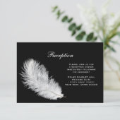 White Feather Black-opnamekaart Informatiekaartje (Staand voorkant)