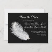 White Feather Black Save the Date (Voorkant)