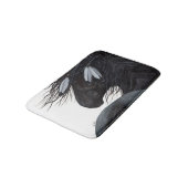 White Feather Friesian Horse beroemd gemaakt door  Badmat (Gekanteld)