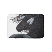 White Feather Friesian Horse beroemd gemaakt door  Badmat (Voorkant)