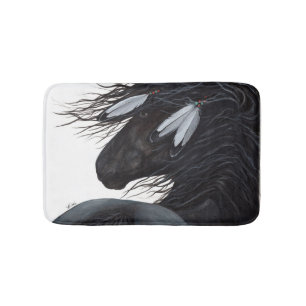 White Feather Friesian Horse beroemd gemaakt door  Badmat