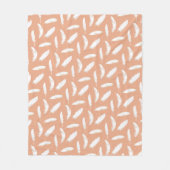 White Feather Print op Zachte pagina Fleece Deken (Voorkant)
