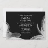 White Feathers 2 Wedding Invitation Kaart (Voorkant)