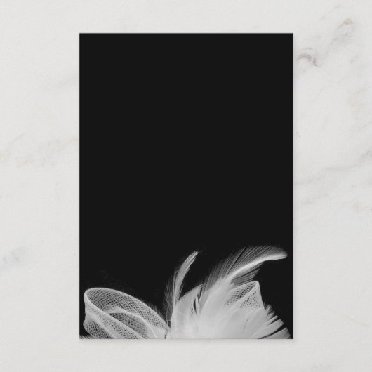 White Feathers 3.5x5 Enclosure Card Informatiekaartje (Voorkant)