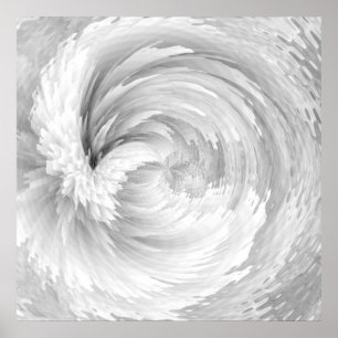 White Feathers Angel Wings Abstract Victoriaans Poster