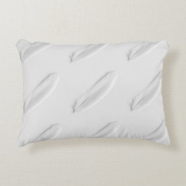 White Feathers Bird Elegant Pillow Accent Kussen