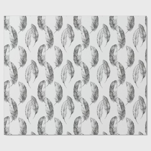 White Feathers Cadeaupapier (Vlak)