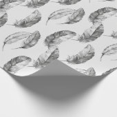 White Feathers Cadeaupapier (Hoek)