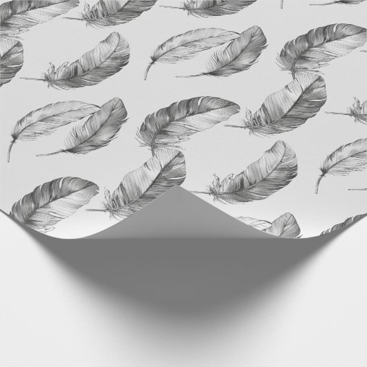 White Feathers Cadeaupapier (Hoek)