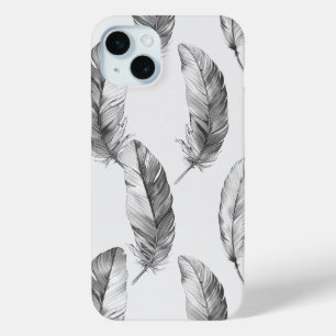 White Feathers iPhone 15 Mini Hoesje