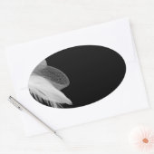 White Feathers Oval Sticker (Envelop)