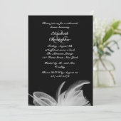White Feathers Rehearsal Dinner Invitation Kaart (Staand voorkant)