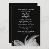 White Feathers Rehearsal Dinner Invitation Kaart (Voorkant / Achterkant)