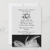 White Feathers repetitie diner uitnodiging (Voorkant)