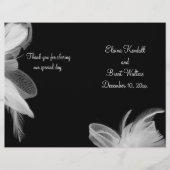 White Feathers Wedding Programme (Voorkant)