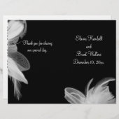 White Feathers Wedding Programme (Voorkant / Achterkant)
