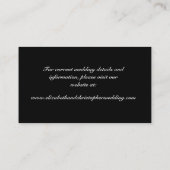White Feathers Wedding Website Card Informatiekaartje (Achterkant)