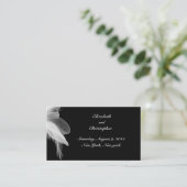 White Feathers Wedding Website Card Informatiekaartje (Staand voorkant)