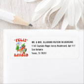 White Feliz Navidad Chili Uw adres bewerken Etiket (Insitu)