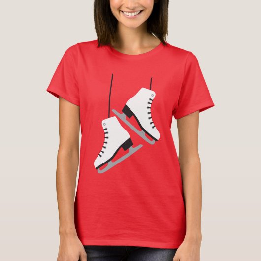 White female Skates T-shirt (Voorkant)
