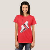 White female Skates T-shirt (Voorkant volledig)