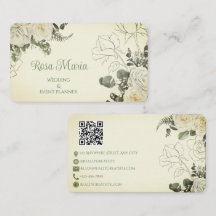 White Feminine Watercolor Floral Event Planner