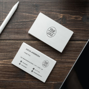 White feminne script, aangepaste sociale media bus visitekaartje