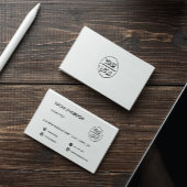 White feminne script, aangepaste sociale media bus visitekaartje