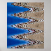 White Fence Wavy Abstract, 2018 | SVP-Afbeeldingen Poster (Voorkant)