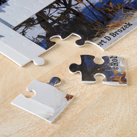 White Fence with a Bow Puzzle Legpuzzel (Zijkant)