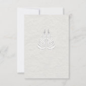 White Fern Wedding Save the Date Kaart (Achterkant)