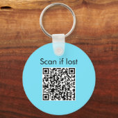 White Ferret QR Code Music Lover Sleutelhanger (Achterkant)