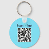 White Ferret QR Code Music Lover Sleutelhanger (Achterkant)