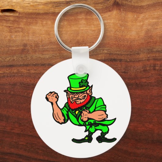 White Fighting Irish Man Sleutelhanger (Voorkant)