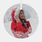 White Filigree Glass Ornament (Achterkant)