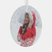 White Filigree Glass Ornament (Voorkant Rechts)