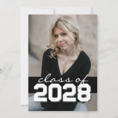 White Filmstrip Chalkboard Afstuderen Aankondiging (Achterkant)