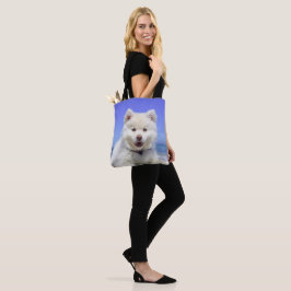 White Fins Lapphund Puppy Cute Tote Bag