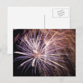 White Fireworks Briefkaart (Voorkant / Achterkant)