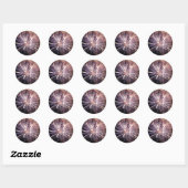 White Fireworks Ronde Sticker (Vel)